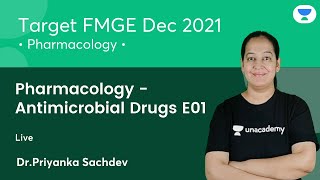 Pharmacology  Antimicrobial Drugs E01  FMGE Dec21  Lets crack NEET PG  Dr Priyanka Sachdev [upl. by Eskil]