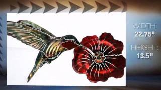 Hummingbird Nectar Metal Wall Art Sculpture [upl. by Aneis]