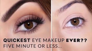 QUICK EASY EYE MAKEUP TUTORIAL  Lazy No Time In A Hurry Wellthis is for you [upl. by Oflodur]