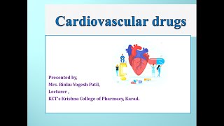 Cardiovascular drugs1Cardiotonic drugs [upl. by Nodyl]