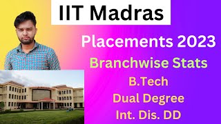 IIT Madras Final Placements 2023🔥  Branchwise BTech amp Dual Degree  Best Placements😍 [upl. by Drew]