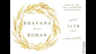 Bhavana With Rohan wedding live 240422 [upl. by Spitzer]