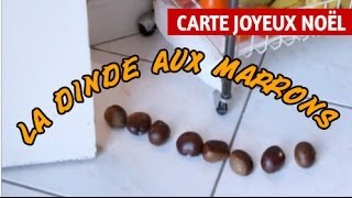 La dinde aux marrons Joyeux Noël humour carte virtuelle humoristique de Noël [upl. by Yelkreb965]