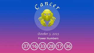 Cancer horoscope for October 3 2023 [upl. by Anitsirc]