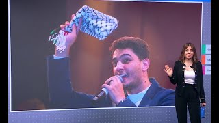 أغنية quotأنا دمي فلسطينيquot للفنان محمد عساف تختفي وتعود على سبوتيفاي [upl. by Aicenat822]