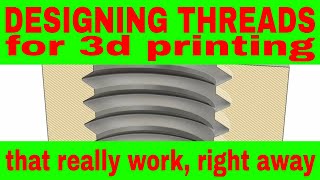 ▼ how to 3d Print screw threads  Fusion 360 tutorial [upl. by Settle]