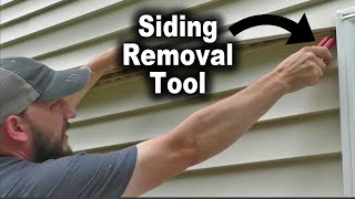 How to Remove Vinyl Siding  This Tool Makes it Easy  The Fixer Clips [upl. by Ephram]