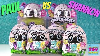 Paul vs Shannon Bonus Hatchimals Colleggtibles Surprise Egg Challenge  PSToyReviews [upl. by Meara]