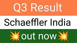 schaeffler India Q3 Result 2024 schaeffler India share latest news today [upl. by Renault]