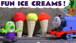 Funny Funlings Fun Ice Cream Story With Thomas and Friends And Tom Moss [upl. by Rramed]