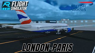 quotRFS  Real Flight Simulatorquot British Airway  B777200  London  Paris  Trip Report  Aviation [upl. by Thomsen]