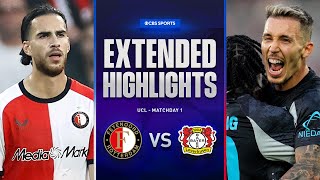 Feyenoord vs Bayer Leverkusen Extended Highlights  UCL League Phase MD 1  CBS Sports Golazo [upl. by Hajan]