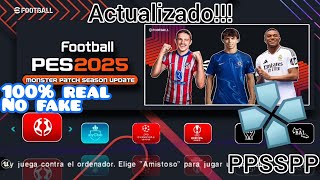 Como descargar el nuevo PES Efootball 2025 para ppsspp100REAL NO FAKE LassoStar9K [upl. by Rdnaskela]