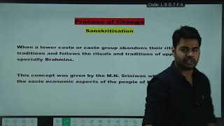 Sociology  Sanskritization and westernization  RAS mains Class3 [upl. by Corey]