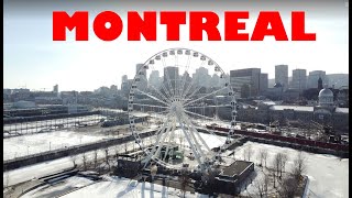 MONTREAL VieuxPort La Grande Roue de Montréal Pont JacquesCartier Canada by drone 4K [upl. by Elimay]