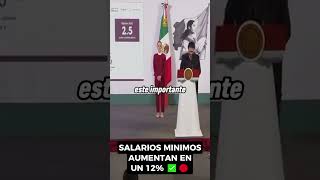 SALARIOS MINIMOS EN MX AUMENTAN EN 12 ✅🔴 shorts short shortvideo shortsvideo [upl. by Drof]