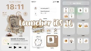 🪜Launcher iOS 16  personalizando mi celular ✨ [upl. by Norok]