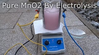 Pure MnO2 Made By Electrolysis Oxidation Of MnSO4 [upl. by Ettelra]