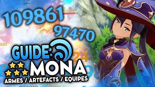 MONA 5 ⭐ SOUS ESTIMÉE  Artéfacts Teams amp Armes  Guide Genshin Impact [upl. by Jacobsen]