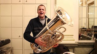 Meet Philharmonic Principal Tuba Alan Baer and His Three Tour Tubas 020912 [upl. by Sapers]