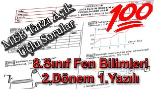 8sınıf Fen Bilimleri 2Dönem 1Yazılı 2024 [upl. by Neiv]