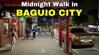 Baguio City Streets at Midnight – Night Walk in the Coldest City of the Philippines [upl. by Ahsienar]