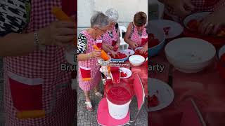 3 Italian nonnas making fresh tomato sauce tomatoes tomatosauce nonna [upl. by Acisey207]