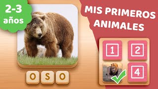 Mis primeros ANIMALES  Vocabulario para niños de 2 a 3 años  Eduteco Learning [upl. by Haroun791]