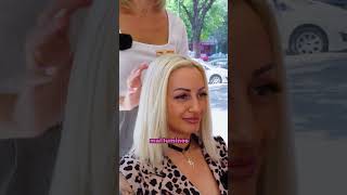 O transformare de păr în doar 5 minute 🌟 Urmărește cum Fusio Dose dă viață părului blond pe loc 😍 [upl. by Auberbach531]