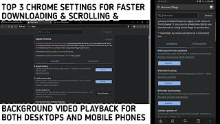 HOW TO ENABLE FASTER DOWNLOADING SMOOTHER SCROLLING AND BACKGROUND VIDEO PLAYBACK IN GOOGLE CHROME [upl. by Burne]