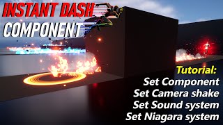 02 Tutorial Multi directional Dash Component  sound  camera shake on Unreal Engine [upl. by Acinod]