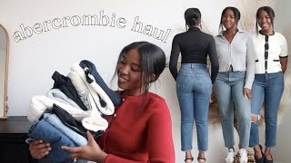 🍂 Abercrombie Fall Haul  Curve Love Jeans  Fall Staples TryOn Haul amp Review [upl. by Ayam231]