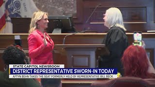 Its political Barbie Aftyn Behn sworn into Tennessee House [upl. by Ahsenid625]