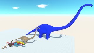 Brachiosaurus of Evolution vs All Dinosaurs Battle One Of The LARGEST Animals RESCUE TREX [upl. by Aube]