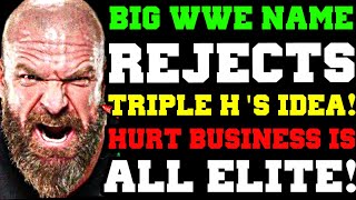 WWE News BIG WWE Name REJECTED Triple H The Hurt Business In AEW CONFUSION Over Bryan Danielson [upl. by Ydderf]