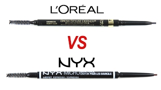 NYX Micro Brow VS Loreal Brow Stylist Definer [upl. by Anis552]