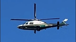 N901EM  LifeFlight of Maine AgustaWestland AW109E flying over  12 Aug 2024 [upl. by Mckale]