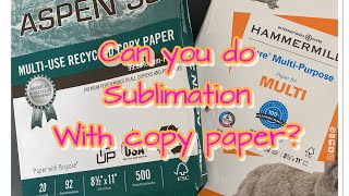 Can you use multipurpose copy paper for sublimation  sublimation on Oracal 651 vinyl [upl. by Tandi]