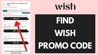 How To Find Wish Promo Code 2023  Discount Coupons [upl. by Zanze]