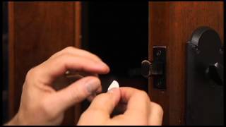 Correcting a deadbolt strike plate out of alignment by filing the strike plate  Video 3 [upl. by Boelter506]