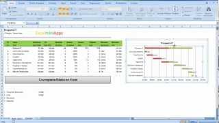 Cronograma básico en Excel con avance de las actividades barras de progreso gantt chart example [upl. by Elakram]