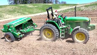 Planting New Seeding Alfalfa and Grass Hay Mix Planting Season 2024 [upl. by Yelbmik]