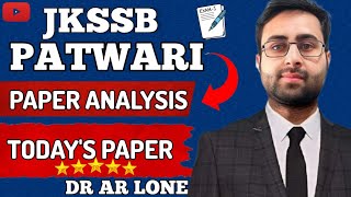 Jkssb Patwari Paper Analysis [upl. by Prochoras]