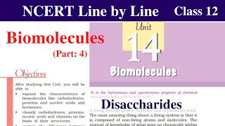 Disaccharides  Biomolecules Class 12 Chemistry  disaccharides sucrose lactose maltose ncert chem [upl. by Oeflein]