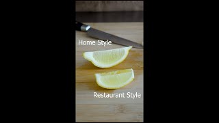 How To Cut Restaurant Style Lemon Wedges [upl. by Ainitsirhc]