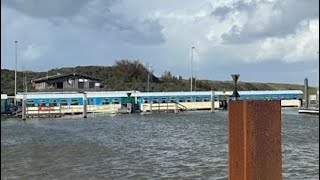 Inselbahn auf Wangerooge steckt im Hochwasser fest Video [upl. by Melville]