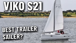 VIKO S21 TRAILER SAILER  Boat Review  Test Sail [upl. by Ennagem322]