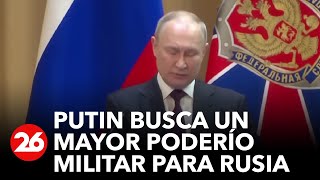 RUSIA  Putin busca mayor poderío militar [upl. by Ijok253]