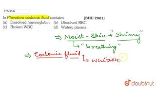 In Pheretima coelomic fluid contains [upl. by Vivyanne222]