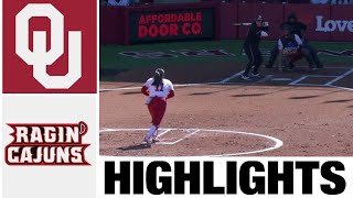 1 Oklahoma vs Louisiana Highlights  2024 College Softball  Softball Highlights [upl. by Olga]